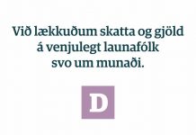 Sjálfstæðisflokkurinn vill halda sköttum í lágmarki