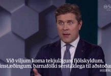 Bjarni Benediktsson í umræðum um efnahagsmál