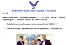 Bæjarmálafundur 21. október kl. 10:30 í Garðakaffi